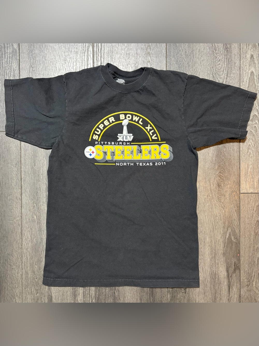 Pittsburgh Steelers Super Bowl XLV North Texas 2011 T-Shirt Reebok Women’s M